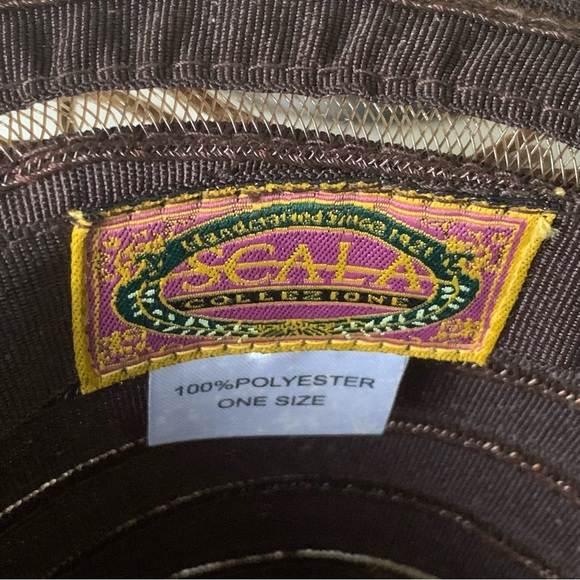 Women’s SCALA Brown Sun Beach Garden Cowboy / Regular Style Hat Shells Bow EXC - Picture 16 of 16